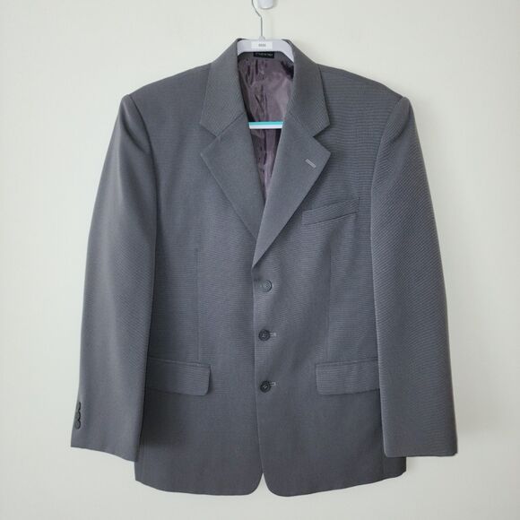 Zannini Other - Zannini Italy Mens 44 Blazer Jacket Gray 3-Button EUC Pockets Sewn